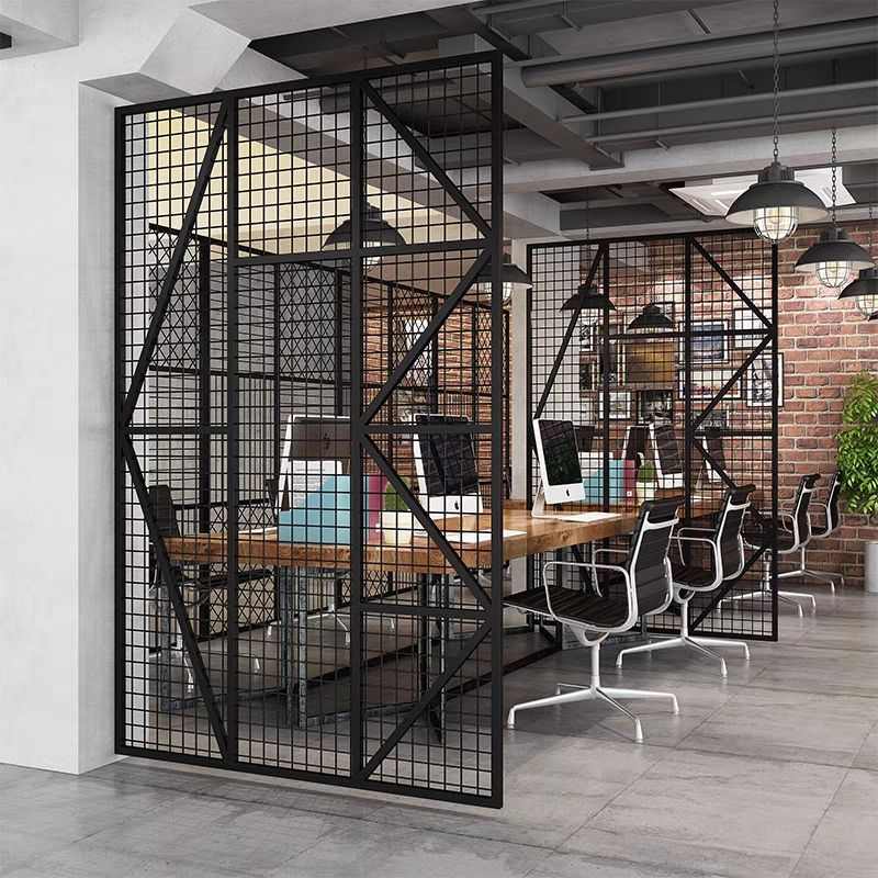 简易装饰壁挂铁吊顶铁网网格餐厅隔断艺墙墙上铁丝屏风网格批发挂
