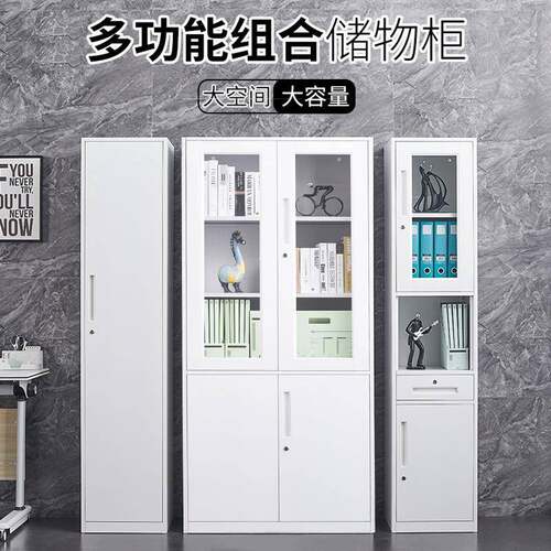 40公分宽单人储物柜更衣柜办公文件柜窄铁皮柜档案柜资料多层抽屉