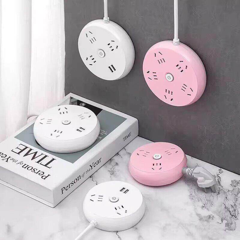 多功能面板带线usb多孔开关插座排插接线板拖线板转换器长线家用