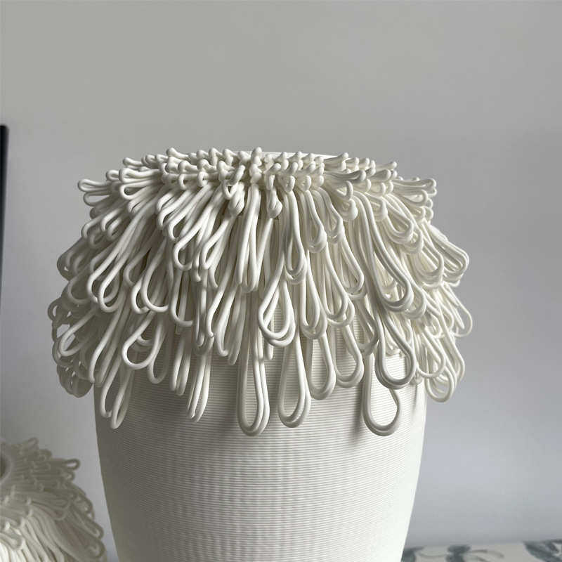 高级样板间客软餐厅3d简约白色器花瓶摆件装陶瓷花感家居现代创意,家居饰品,花瓶,淘宝优惠券,粉丝福利购,淘宝优惠卷