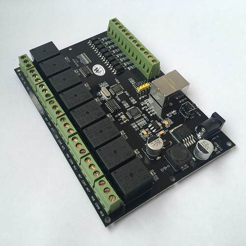8路网络继电器开关控制器以太网TCP/IP继电器MODBUS TCP组态王PLC