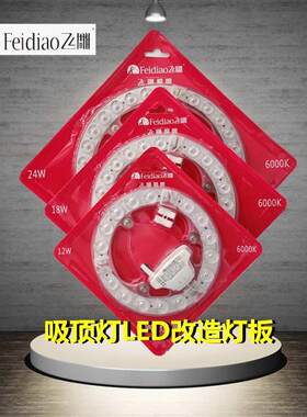 飞雕LED吸顶灯改造灯灯芯灯贴 圆形光源模组灯盘贴片