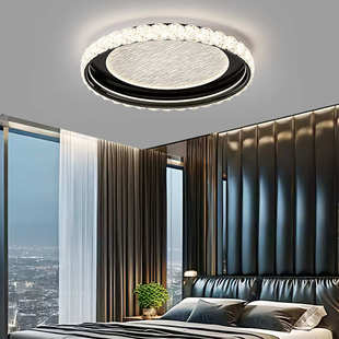 中山灯具 轻奢圆形护眼房间灯2025新款 意式 极简卧室吸顶灯创意个性