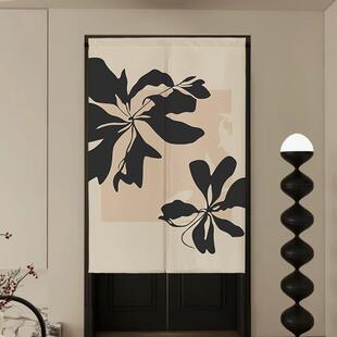 中古风复古厨房门帘厕所卧室隔断帘柜子遮挡帘玄关布帘小窗帘定制