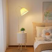 0A奶油风床头柜MDLD 824卧室简约现代小型几边智能替带代置台灯一