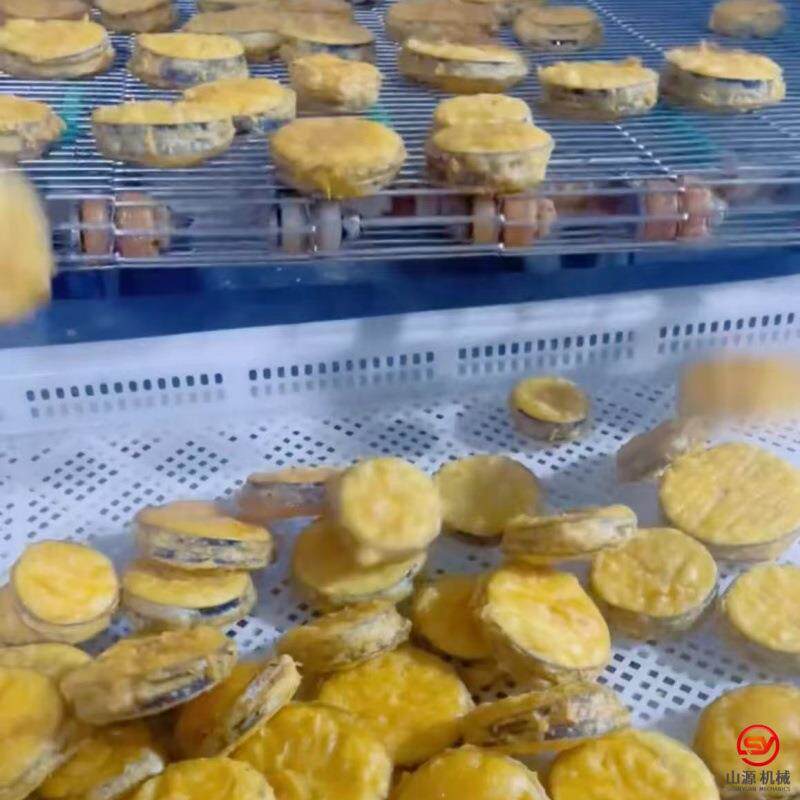 藕合油炸流水线自动控温藕条油炸机新款金针菇油炸设备