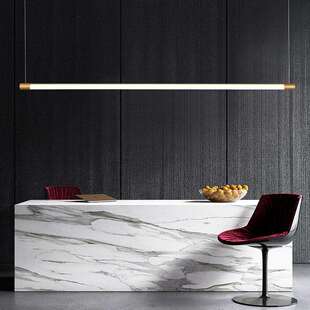 led吊线灯管餐办厅台创意圆形482拼接管办公室定制光超吧亮公吊灯