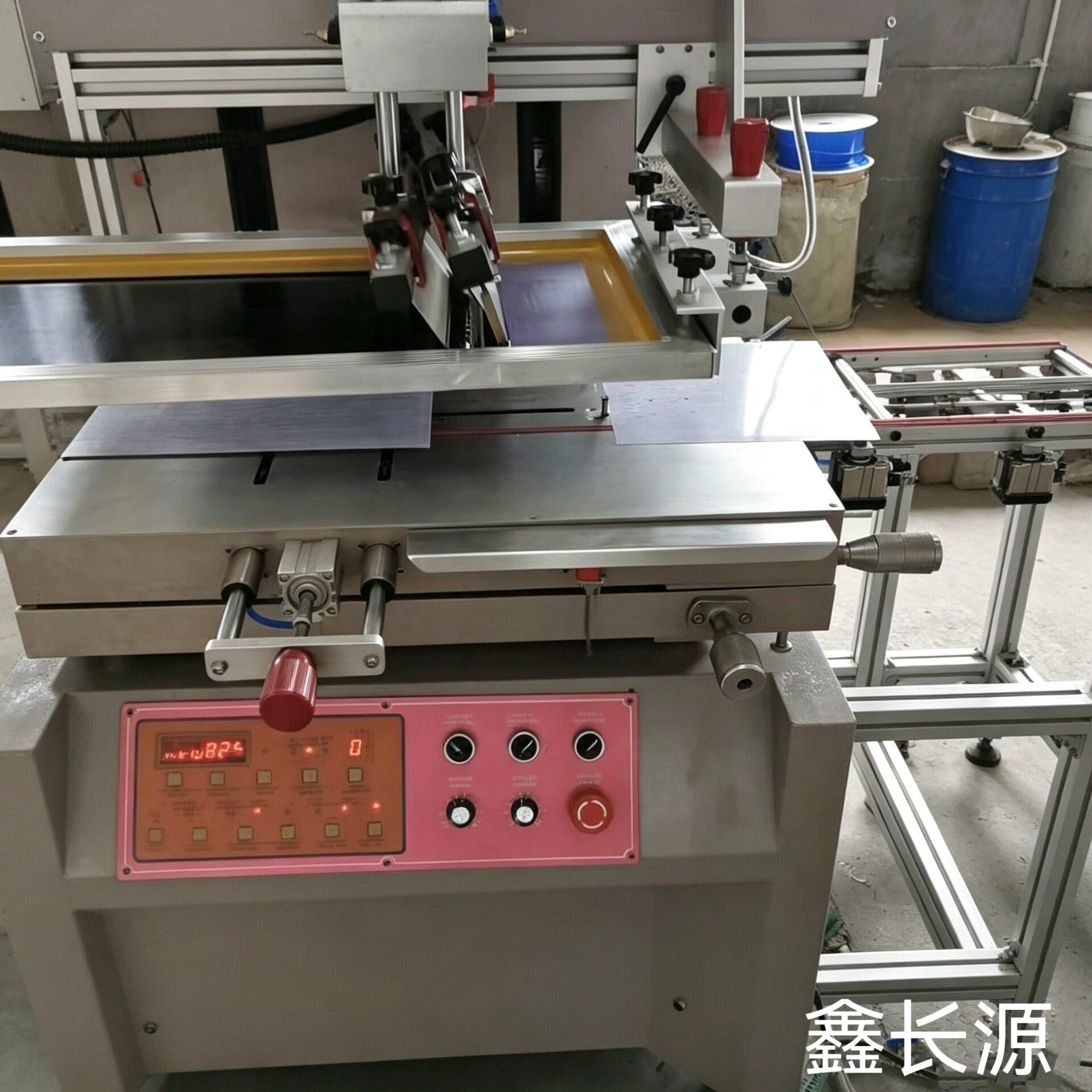 大型丝印6080半自动平面带吸气木板丝网印印刷机