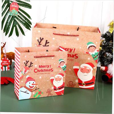 Hand candy bag Elk paper bag Creative Christmas apple bag