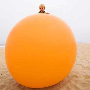 供应1.8米进口大气球伸缩性好加厚乳胶表演钻人气球 场地布置道具
