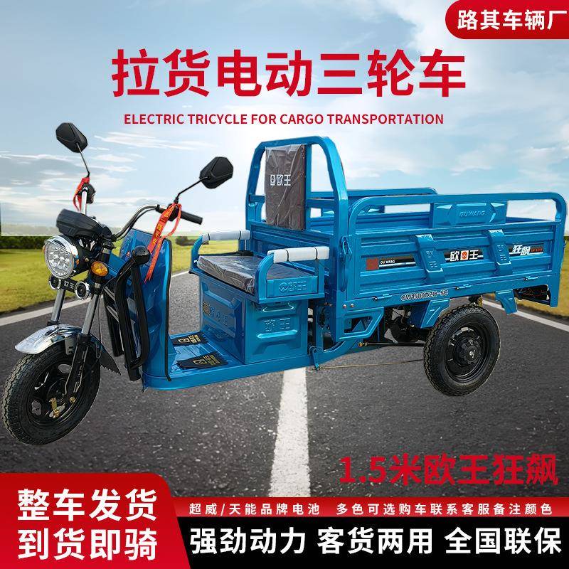 电动三轮车1便捷出行三蹦子矿区运输环卫厂家带斗载货电三轮
