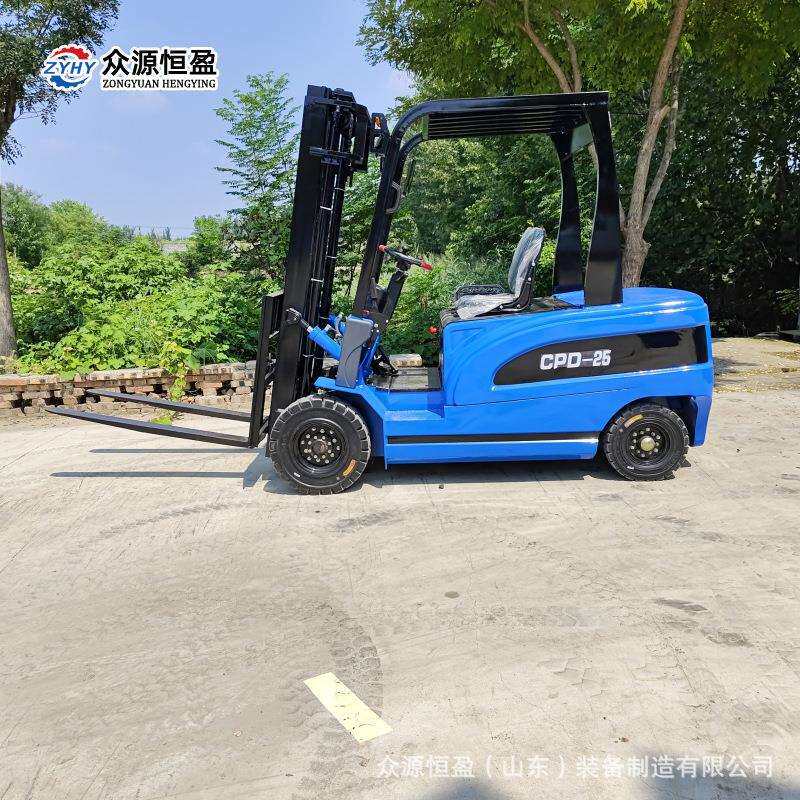 越野堆高电瓶叉车 电动叉车2.5T座驾式小型新能源液压搬运车