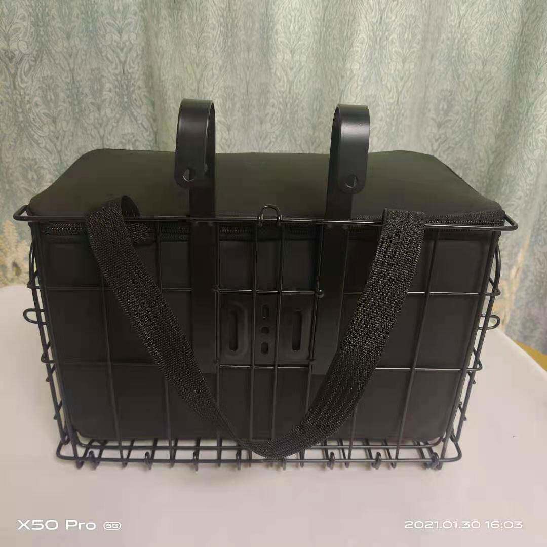 新款直销车筐自行车山地车车筐 纯色储物车篮包套装 前置车篮子后