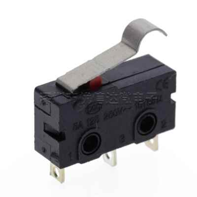 小型微动限位按钮开关KW11-3Z触点KW12-1带弯柄三脚 3脚5A250V