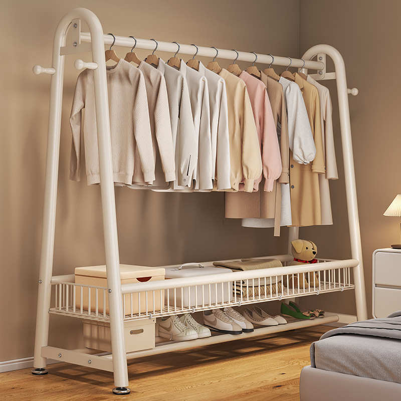 简易衣架落地卧室多功能可移动收纳整理衣帽架家用室内阳台晾衣架