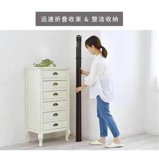 折叠收纳室内晾衣架收束落地双杆空间阳台家用卧室衣架民宿飘窗简