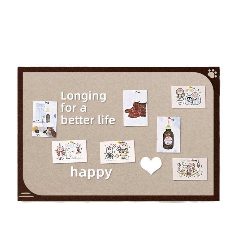 自粘免打孔彩色毛毡板照片墙房间装饰背景板幼儿园作品展示墙贴板