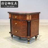 亚历山大床头柜欧式 别墅大宅铜件实木英皇家全屋家具