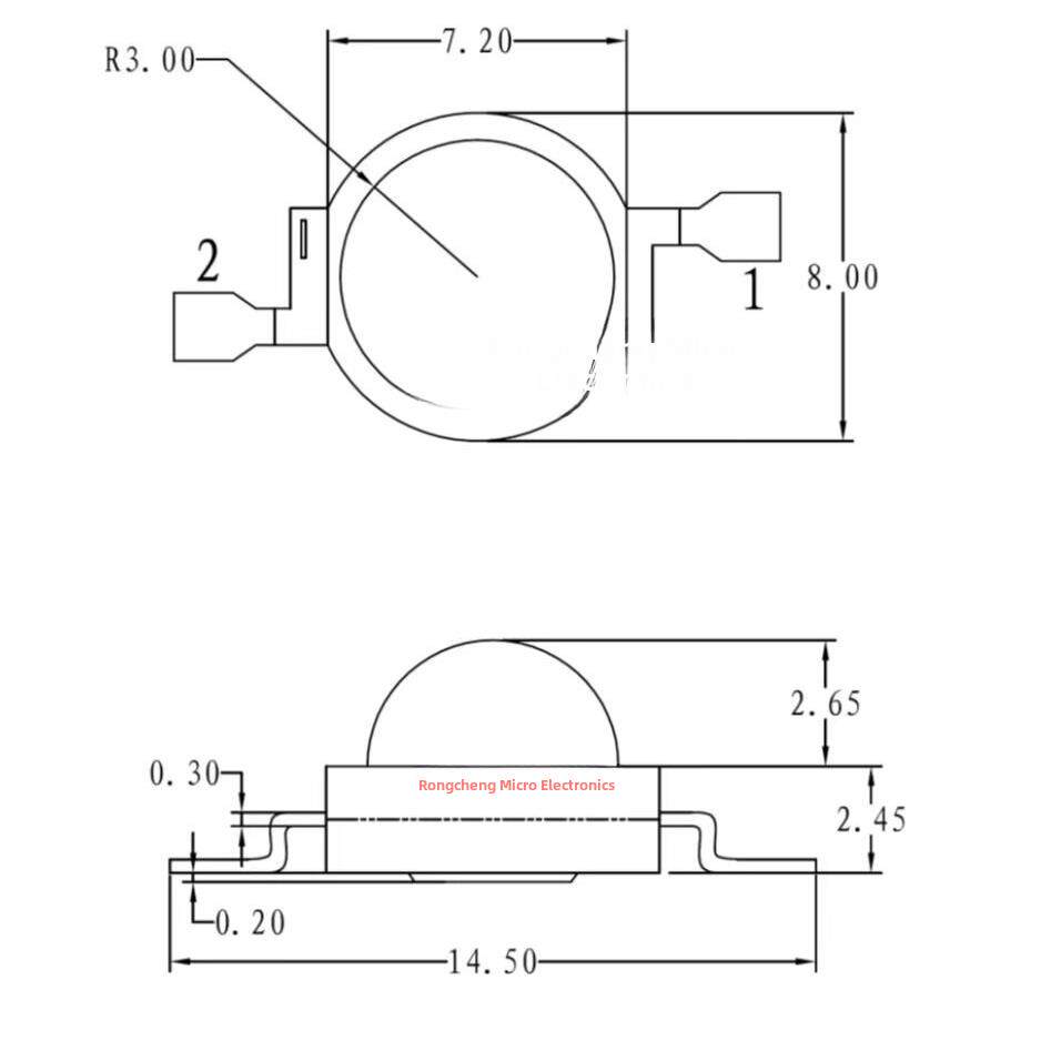 1W3W大功率Led灯头小灯泡白光Led单灯超高亮度贴片手电筒射灯蓝光