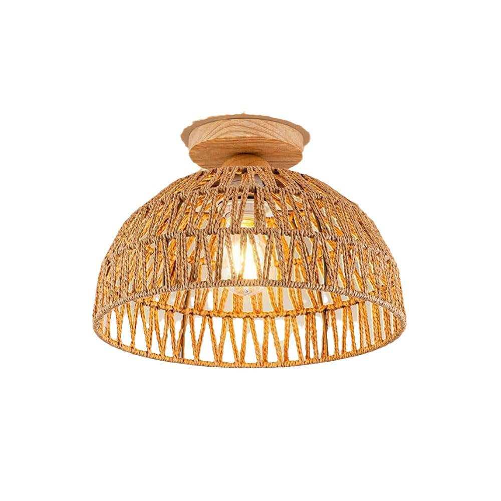 跨镜暴款藤编吸顶灯波西米亚手工编织美式过道玄关客厅灯具,家装灯饰光源,智能吸顶灯,淘宝优惠券,粉丝福利购,淘宝优惠卷