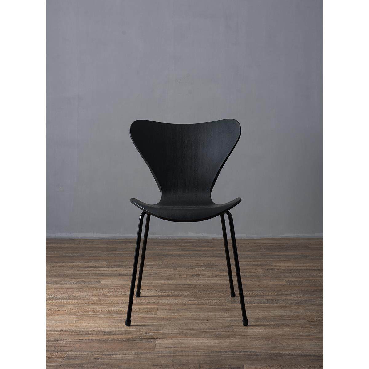 德宜客简约小户型家用餐椅户外设计师塑料金属脚蚂蚁椅子七号椅凳