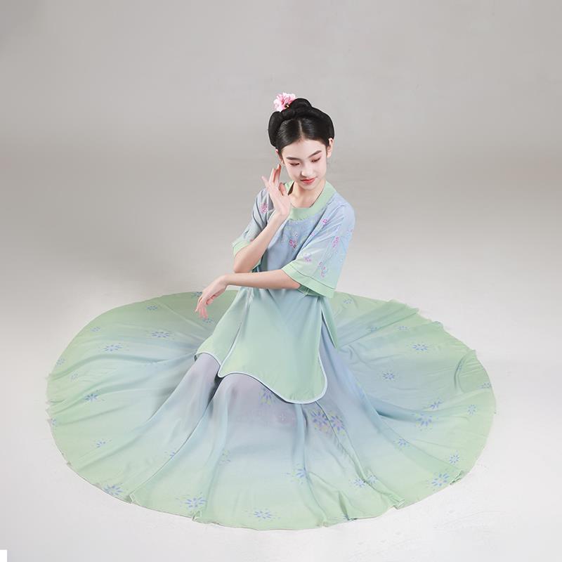 青衫烟雨客服装儿童古典舞蹈服斗笠帷帽演出道具紫薇老师同款检定