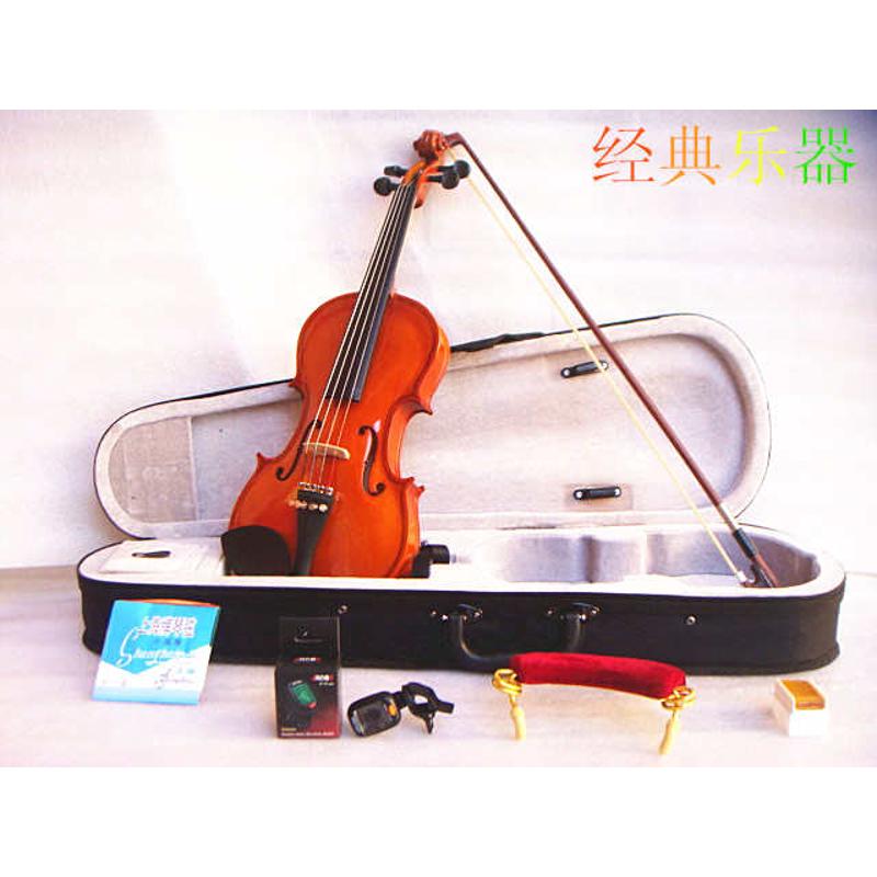 经典乐器 小提琴初学者 成人学生家庭椴木演奏哑光亮光小提琴  全