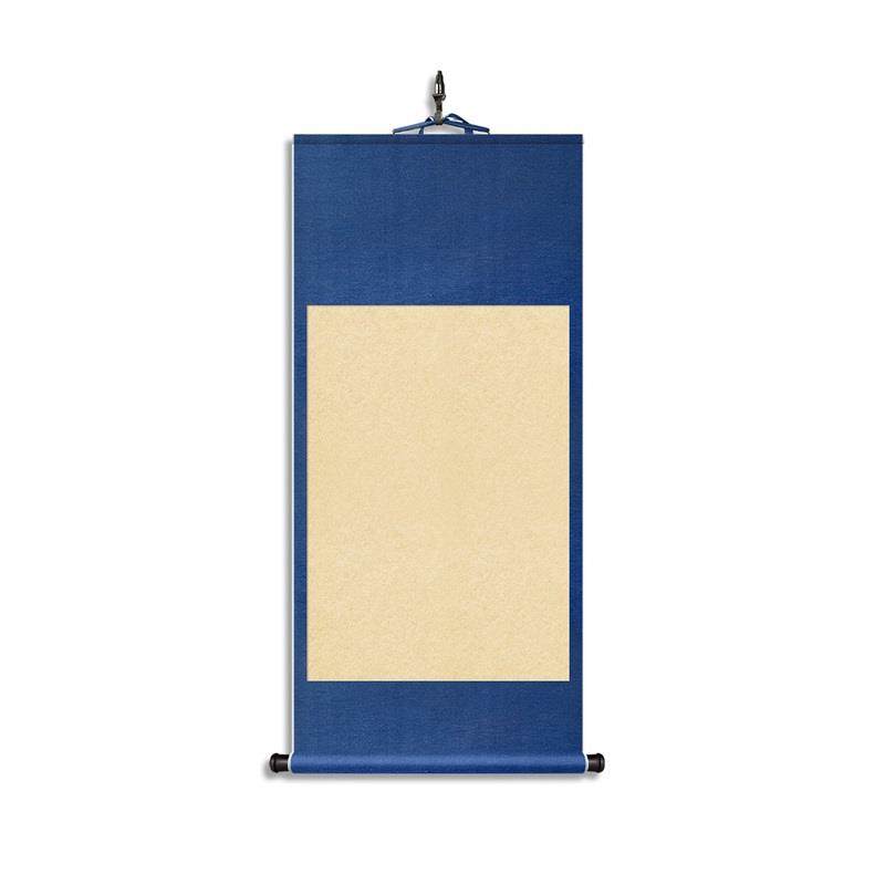 高档山草堂式仿古卷轴书挂半法创作中纸专用半生熟精裱空白轴宣纸