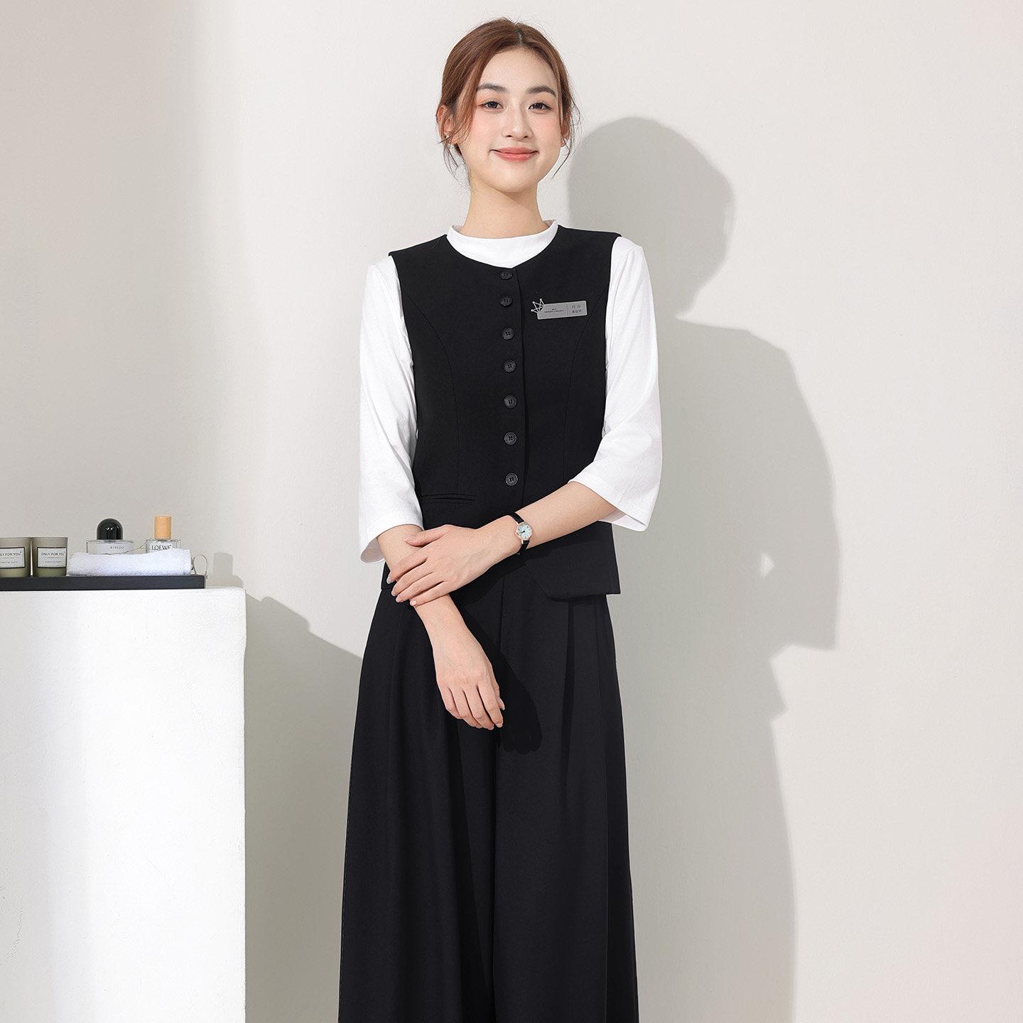 美容院工作服女美容师套装2026新款韩系时尚气质款养生馆制服工装