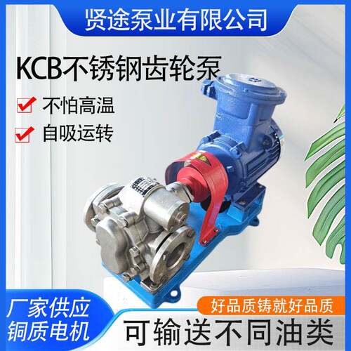 304不锈钢齿轮泵KCB系列齿轮油柴油机油抽油泵自吸泵工业用现货