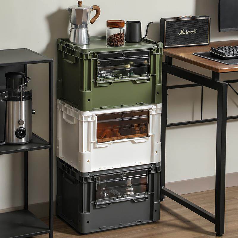 厂家工业风收纳箱简易床头柜塑料箱露营户外车载大小号后备储物箱