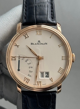 公价20.75万】98新宝珀经典18K玫瑰金6668-3642-55自动机械男手表