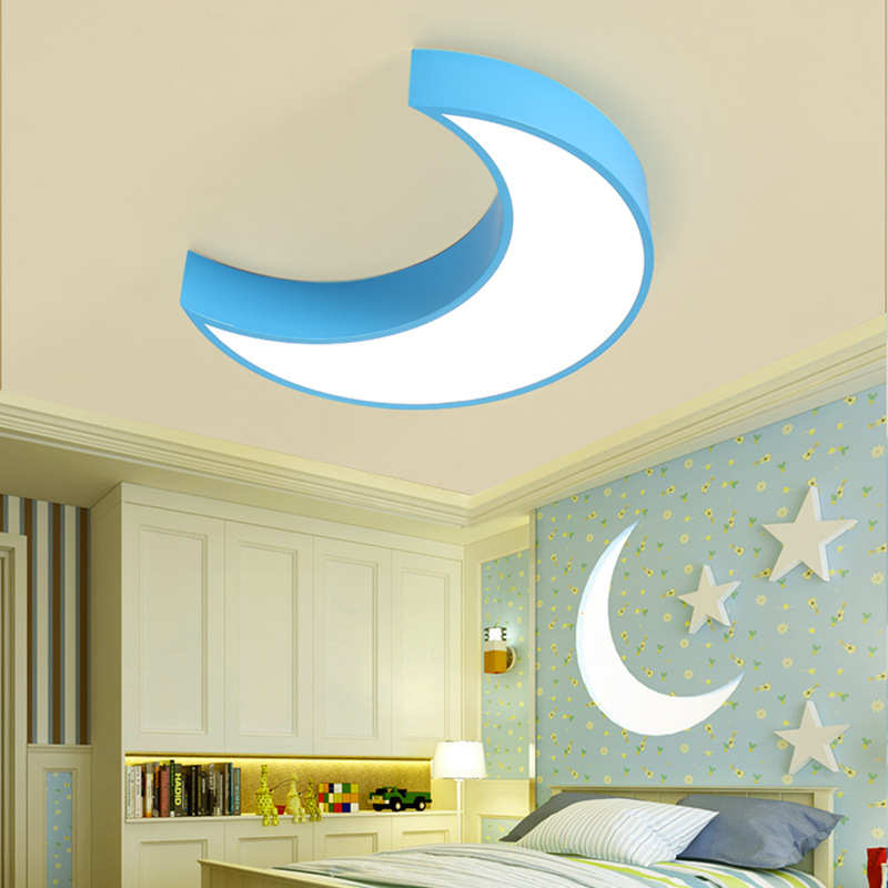 个性灯具舞蹈幼儿园创意托儿所简约灯教室月亮吸顶灯彩色造型led