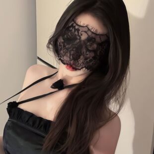 性感女郎蕾丝镂空面罩丝巾蒙脸半脸黑色面纱遮脸面具眼罩套装拍照