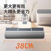 家用免手洗海绵拖把滚轮式 大号挤水懒人吸水胶棉拖把地拖墩布棉头