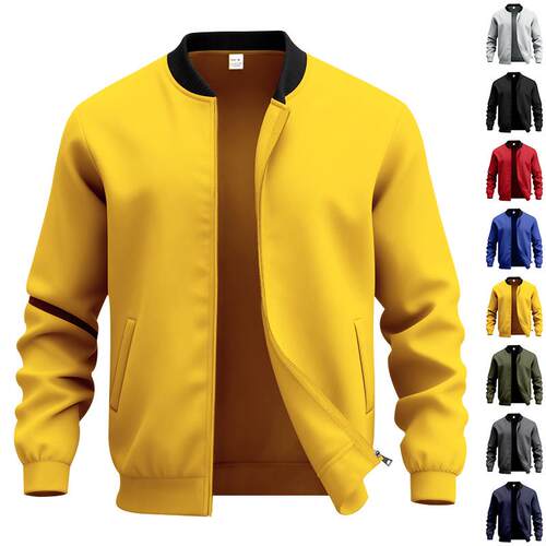 Men's Plus Size Casual Zipper Jacket