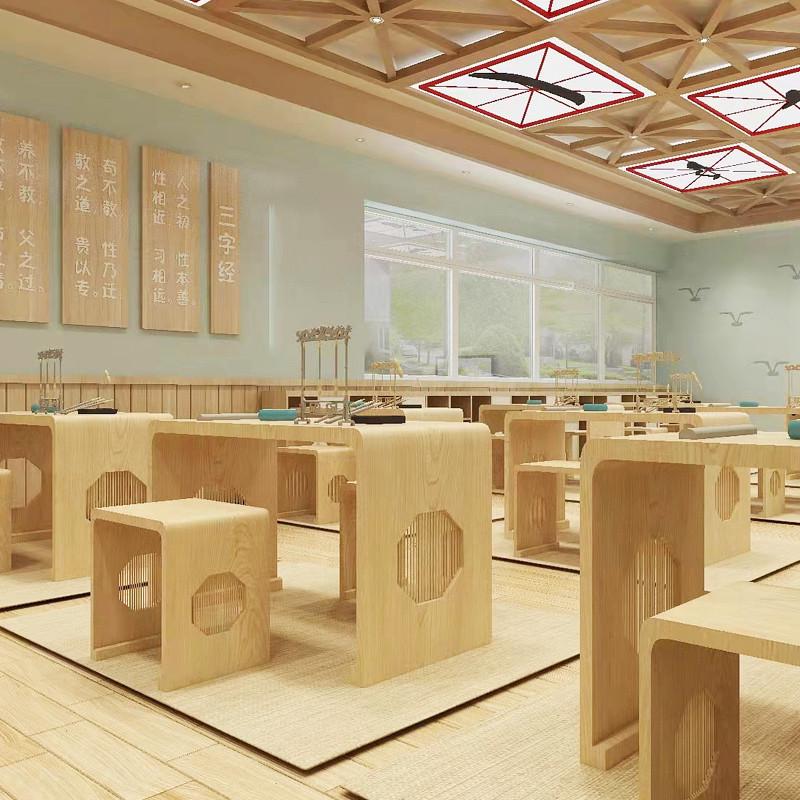 书法桌子专用桌书法桌国学桌中式围棋桌茶艺桌学生培训班课桌椅