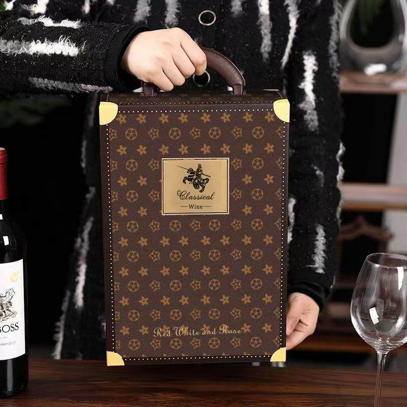 红酒葡萄酒纸盒包装盒礼袋纸盒单支双支礼盒北京厂家新品包装纸盒