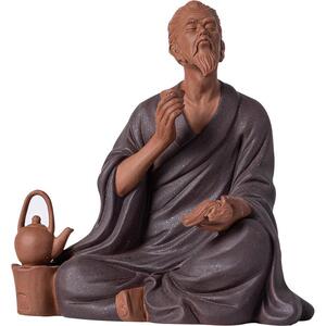 中式禅意紫砂历史人物茶圣摆件创意茶室茶桌茶玩博古架装饰品摆设