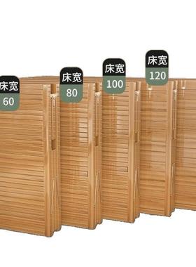 折叠单床家双人竹床简易用款成竹板凉NBQ床一米二租房移人动折叠