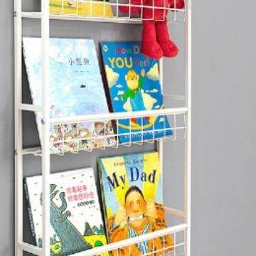 儿童壁挂墙上书架省空间图书绘本架置物架幼儿园宝宝简易铁艺书架