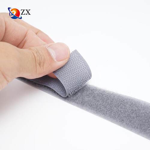 灰色尼龙魔术贴勾XGF面理线带双定捆绑自固粘毛扎带