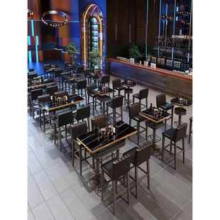 需定制定制高脚桌吧台铁艺高凳夜场迪吧沙发清酒吧桌椅组合散台发