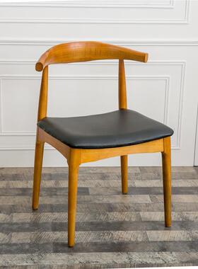 现代简谈约全实木餐椅 家用餐厅靠背吃饭椅工210429作 室办会公室