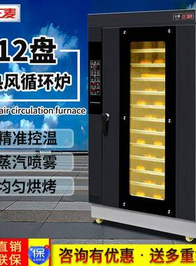 正麦商用12盘热风循环炉大型一体机全自动电热烤箱热风循环烘烤炉