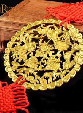金钱蝙蝠五帝钱铜钱挂件五福临门家居店铺收银台车挂年年有鱼挂饰