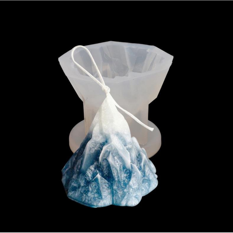 3D立体冰山慕斯蛋糕模具雪山硅胶法式西点模火山香薰蜡烛手工皂模