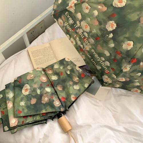 全自动雨伞女生高颜值晴雨两用遮阳伞防晒抗UV折叠可携式遮阳伞