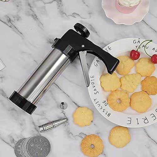Spritz Cookie Press Gun Baking Christmas Stainless Steel
