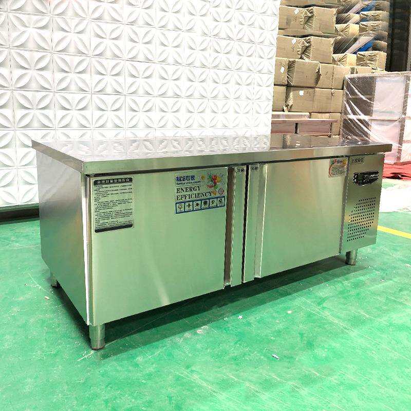 不锈冷奶藏钢商用操作台房冷冻双温保鲜工作厨台茶不锈钢冷店水吧